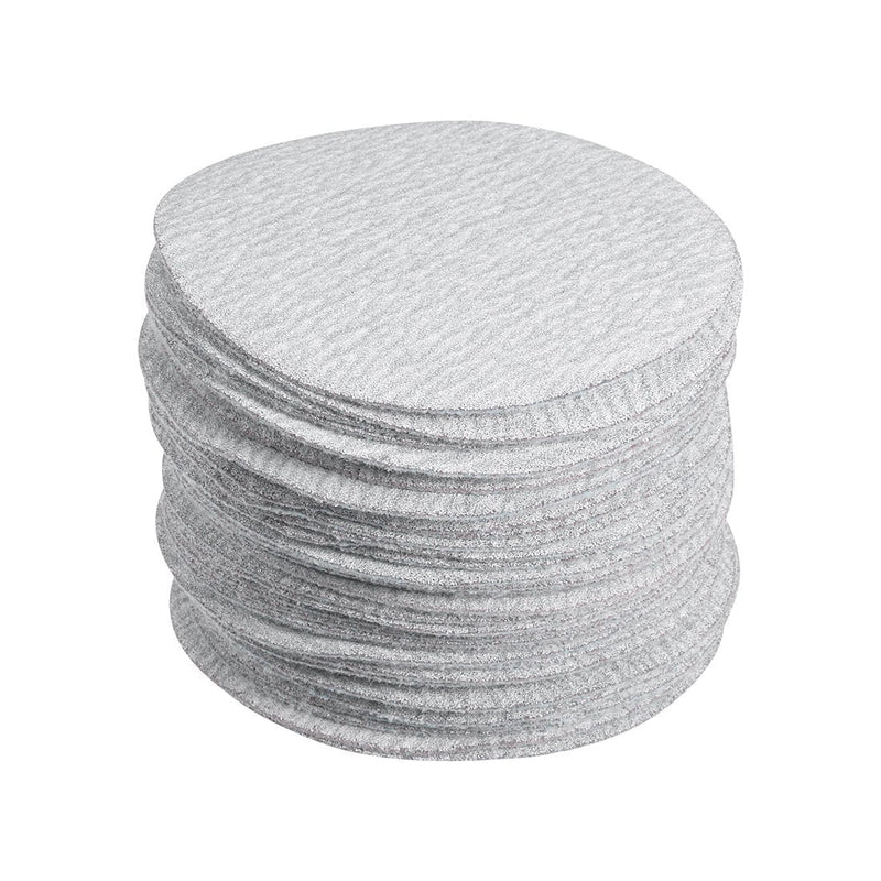  [AUSTRALIA] - uxcell 50 Pcs 3-Inch Aluminum Oxide White Dry Hook and Loop Sanding Discs Flocking Sandpaper 180 Grits 180 Grit