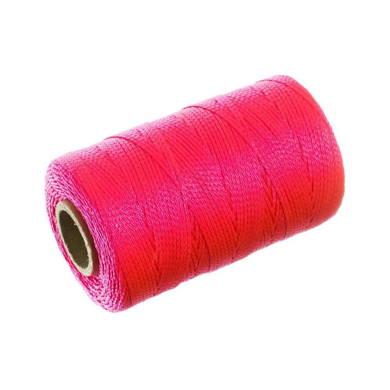  [AUSTRALIA] - Paracord Planet Braided Nylon Mason Line - Moisture, Oil, Acid, Rot Resistant - Twine String for Marine, Masonry, Crafting, Gardening Uses Neon Pink 500 Feet
