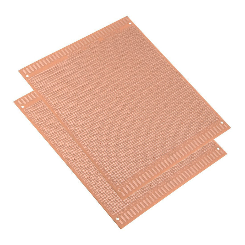  [AUSTRALIA] - uxcell 15x18cm Single Sided Universal Paper Printed Circuit Board for DIY Soldering Brown 2pcs