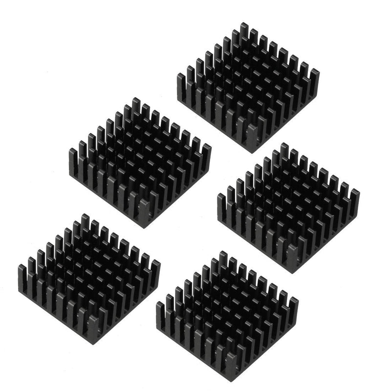 uxcell Aluminum Heatsink Cooler Circuit Board Cooling Fin Black 25mmx25mmx10mm 5Pcs for Led Semiconductor Integrated Circuit Device - LeoForward Australia