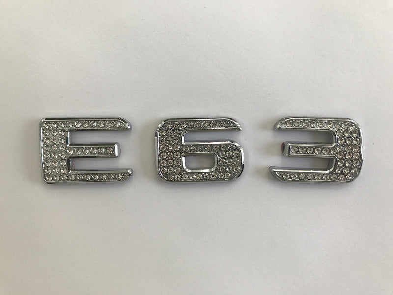  [AUSTRALIA] - Boobo Ice Out E63 Trunk Fender Side Badge Silver Bling Ring Emblem With Genuine Austrian Crystal For Mercedes Benz