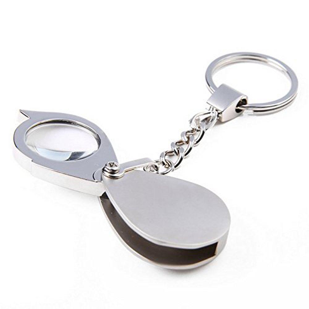 15x Pocket Magnifier Gift Metal Folding Magnifying Glass with Key Chain Jewelry Loupe Lens 20mm for Reading Maps, Labels, Crafts,Coins, Inspection, Low Vision 15x - LeoForward Australia
