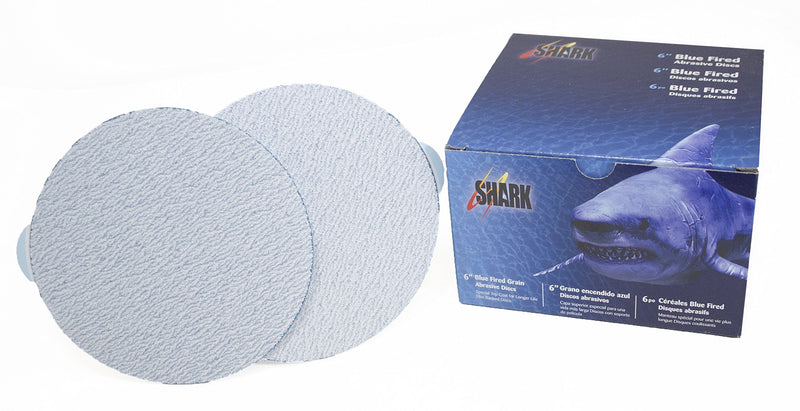  [AUSTRALIA] - Shark Industries 6" Super Blue PSA Film Discs 60 Grit - 50 Pk