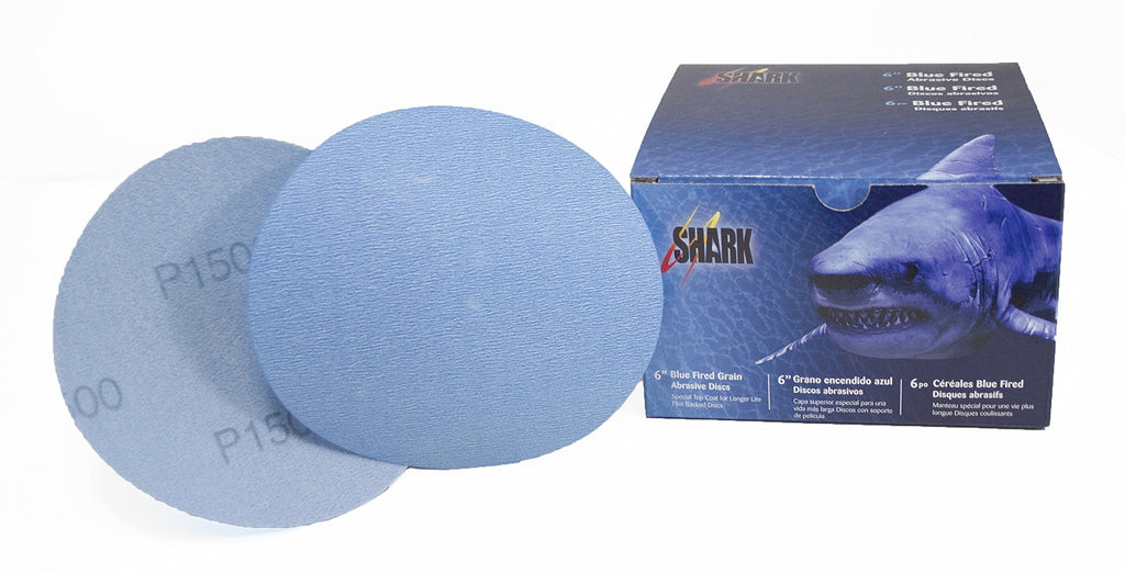  [AUSTRALIA] - Shark Industries 6" Super Blue Velcro Film Discs 1500 Grit - 100 Pk