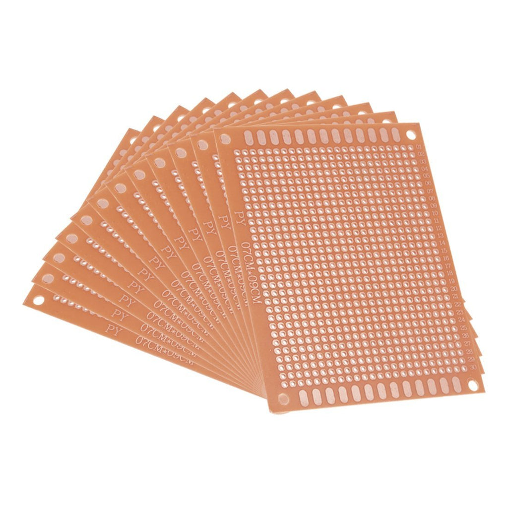  [AUSTRALIA] - uxcell 7x9cm Single Sided Universal Paper Printed Circuit Board for DIY Soldering Brown 12pcs