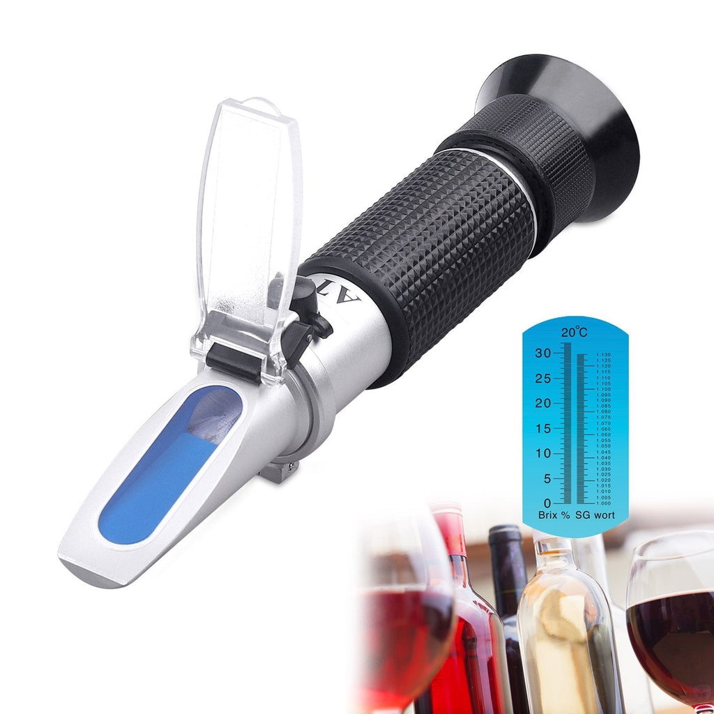 Tiaoyeer Brix Refractometer with ATC Digital Handheld Refractometer for Beer Wine Brewing, Dual Scale-Specific Gravity 1.000-1.130 and Brix 0-32% - LeoForward Australia