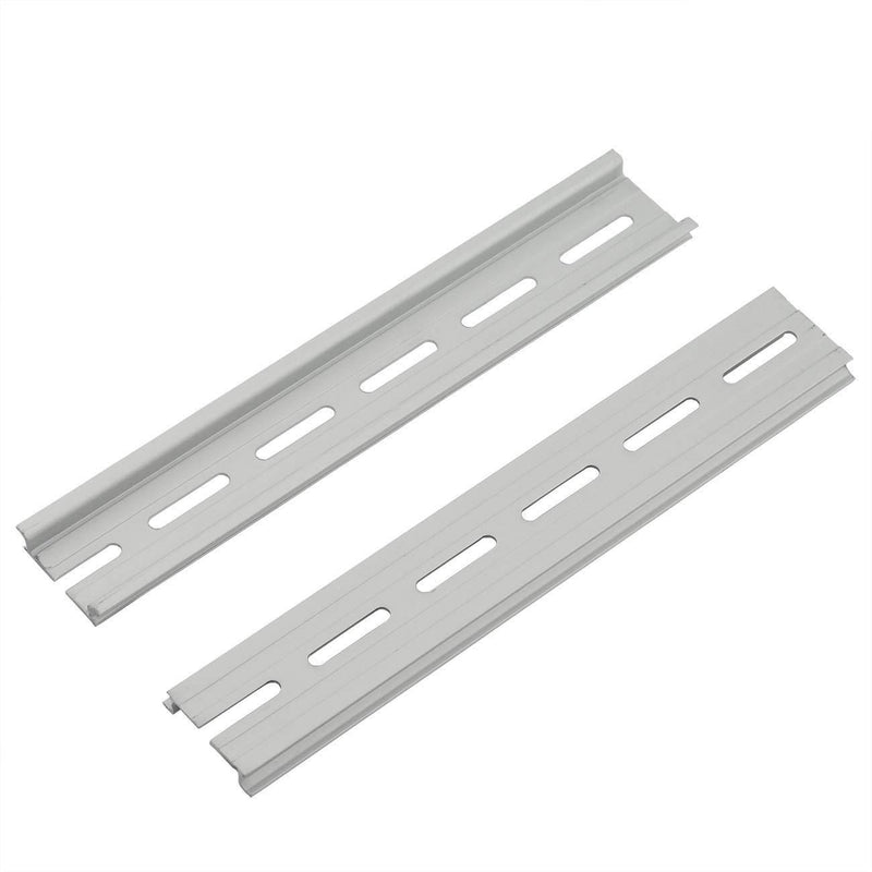 PZRT 2-Pack Aluminum 1.1mm Thickness Slotted DIN Rail,200mm 7.8" Length 35mm Standard Width, for Single Phase Switch Installing Fixed Solid State Relay 200mm - LeoForward Australia