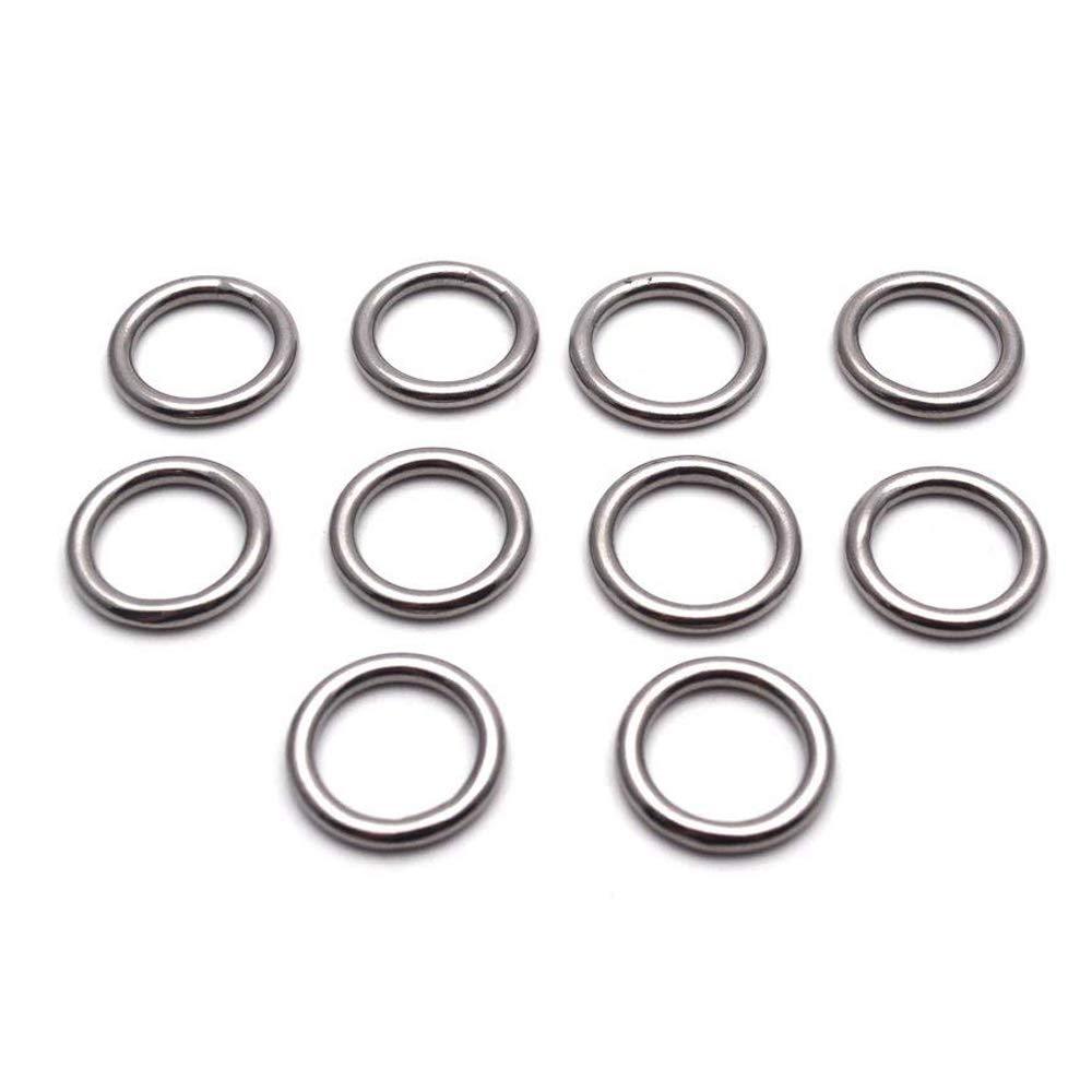 [AUSTRALIA] - Sydien 10Pcs 304 Stainless Steel Polished Seamless Welded O Ring 3mm Thickness and 15mm 0.6inch Inner Diameter 3*15mm