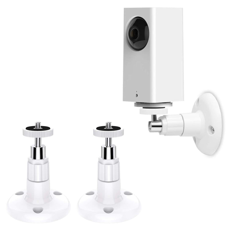  [AUSTRALIA] - FastSnail Wall Mount Compatible with Wyze Cam Pan & Wyze Cam Pan V2 & Wyze Cam V3, Adjustable Indoor Outdoor Mount for WyzeCam Pan/WyzeCam Outdoor/WyzeCam V3 or Other Cam with Same Interface 2 Pack White