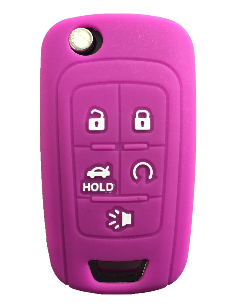  [AUSTRALIA] - KAWIHEN Silicone Keyless Entry Case Cover Smart Remote Key Fob Cover Protector For Chevrolet Camaro Cruze Equinox Impala Malibu Sonic OHT01060512 KR55WK50073（Purple）