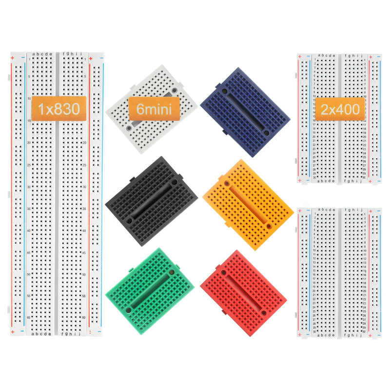  [AUSTRALIA] - DEYUE Solderless Prototype Breadboard | 1x830 tie in Point Breadboard 2x400 tie in Points Circuit Boards 6x170 tie Points Mini Modular breadboard Kit
