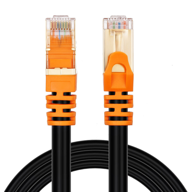  [AUSTRALIA] - Cat 7 Outdoor Ethernet Cable 25 ft,NC XQIN CAT 7 Heavy Duty Double Shielded Ethernet Patch Cable Waterproof Ethernet Cable for Ethernet Switch, IP Camera, POE and More Direct Burial Ethernet Cable 25ft