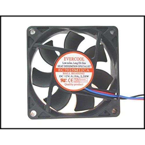  [AUSTRALIA] - Evercool 70x70x25mm Ball Bearing Fan-EC7025M12CA