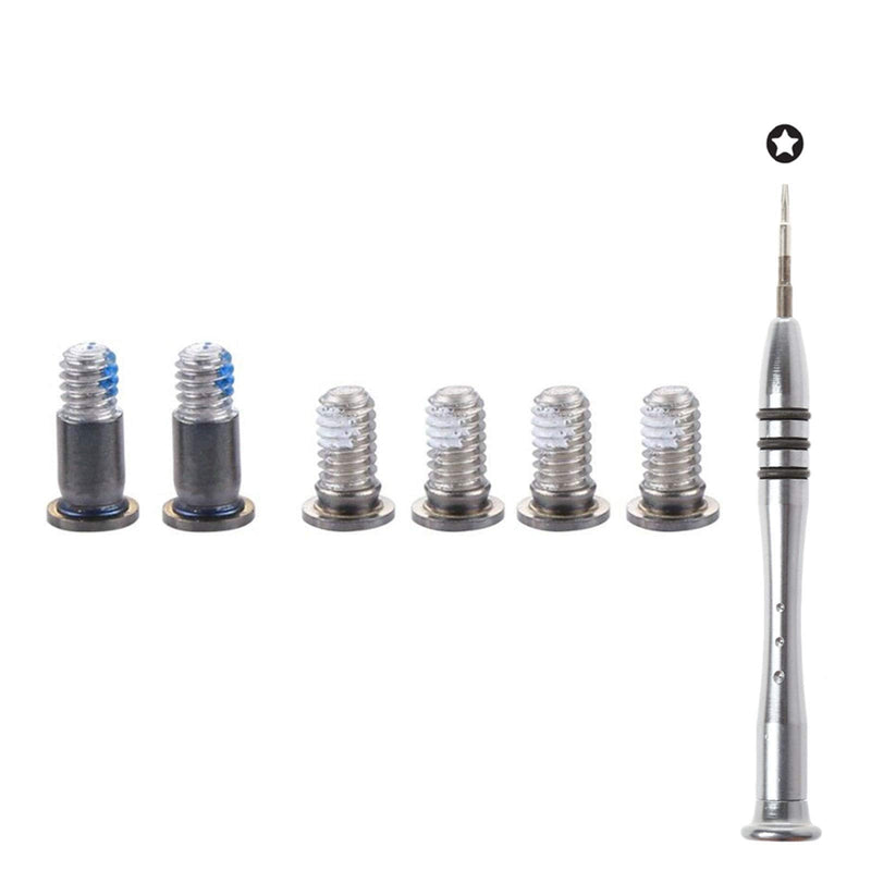  [AUSTRALIA] - 6pcs/Set Bottom case Screws + 1pcs 5 Point Pentalobe Screwdriver for MacBook Retina 15-inch A1707 (Touch Bar) (EMC 3072) (EMC 3162) 2016-2018 Year,A1990 (EMC 3215) MR932LL/A MR942LL/A 2018 Gray