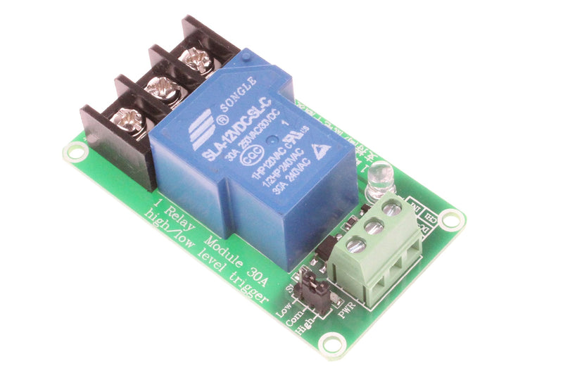  [AUSTRALIA] - NOYITO 30A 1 Channel Relay Module High Low Level Trigger With Optocoupler Isolation Load DC 30V AC 250V 30A for PLC Automation Equipment Control Industrial Control (1 Channel 12V) 1-Channel 12V