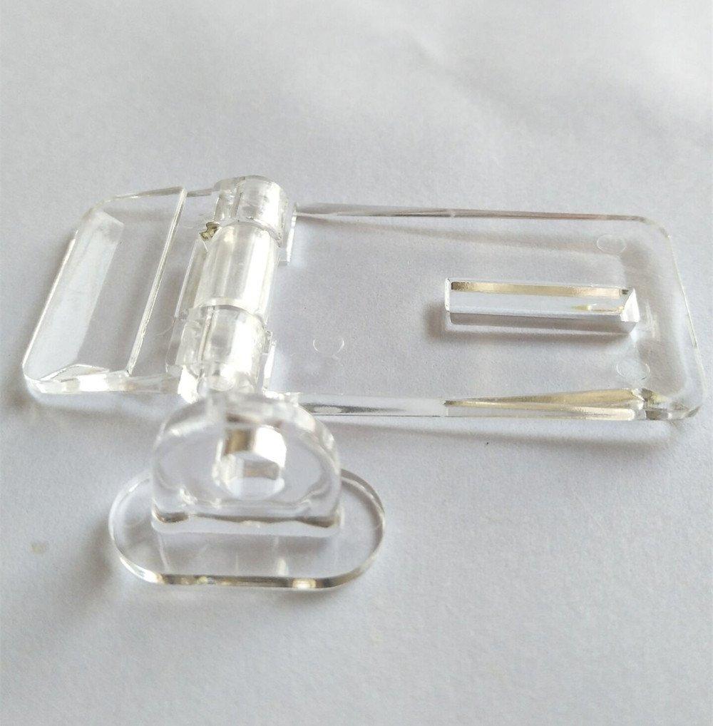 6PCS Crystal Clear Acrylic Lock Hasp Buckle Transparent Hinge Hasps - LeoForward Australia