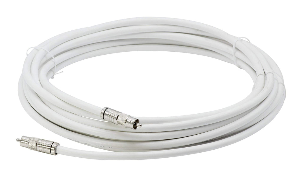 Digital Audio Cable - Digital Coaxial Cable with RCA Connections, 75 Ohm Coax - Subwoofer Cable - (S/PDIF) White RCA Cable, 35 Feet 35 Feet (10.5 Meter) - LeoForward Australia