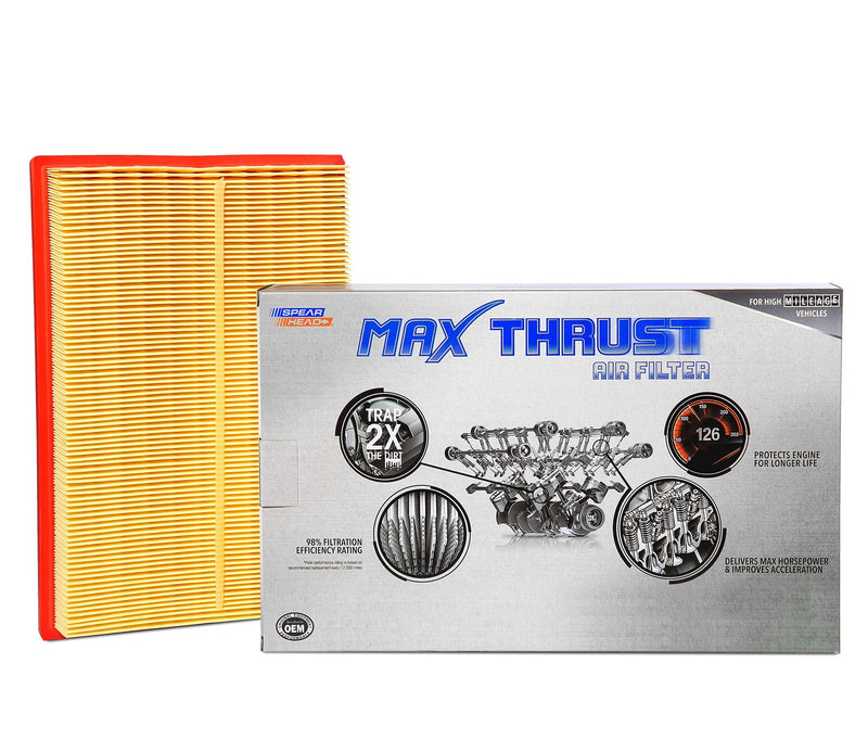 Spearhead Max Thrust Performance Engine Air Filter For All Mileage Vehicles - Increases Power & Improves Acceleration (MT-677) 11.7 x 7.5 x 1.9 in - LeoForward Australia