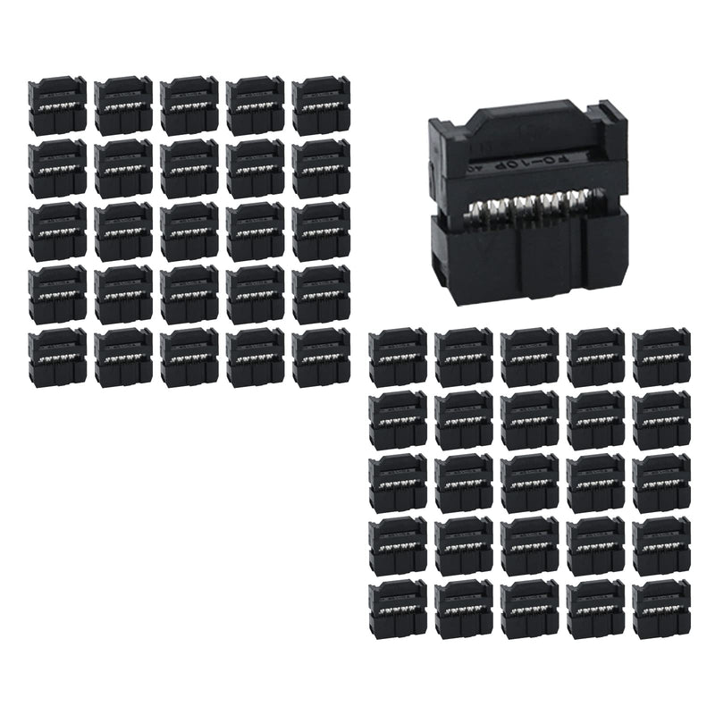  [AUSTRALIA] - Antrader FC-10P IDC 2.54mm Pitch Connector Female Header JTAG ISP Socket 50-Pack 10 Pin,50pcs