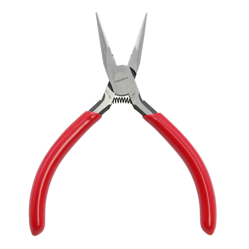  [AUSTRALIA] - Whizzotech Long Nose Pliers Chromium Vanadium Steel with Mini Wire Cutting Tool 4-1/2 Inch Needle Nose Pliers 4.5 Inch