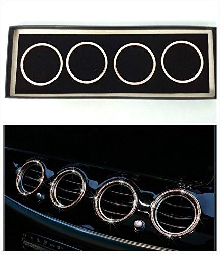Boobo Ice Out AC Vent Trim Luxury Badge Bling Emblem With Genuine Austrian Crystal For Mercedes Benz E300L E350L E63 2016-18 (Rose Gold) Rose Gold - LeoForward Australia