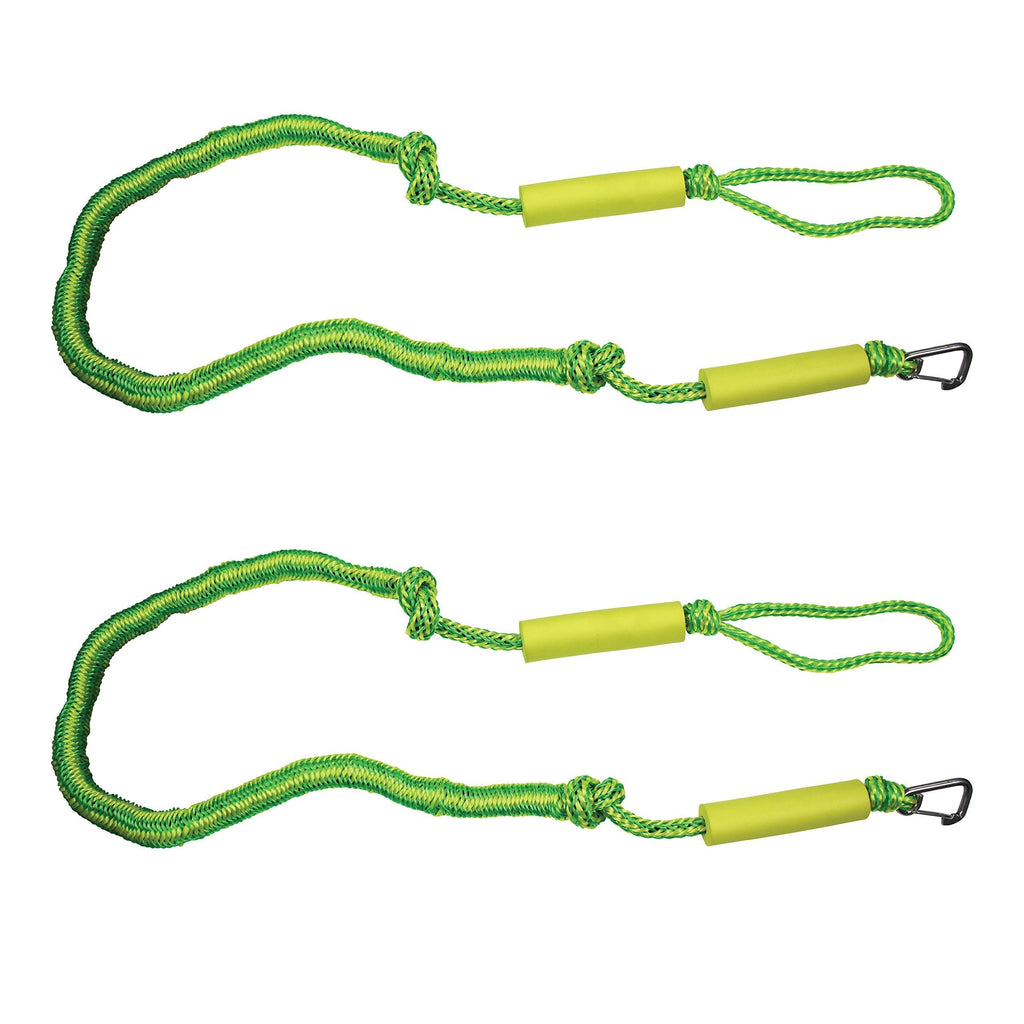  [AUSTRALIA] - Extreme Max 3006.2577 BoatTector PWC Bungee Dock Line, 6’, Value 2-Pack 6' Green/Yellow
