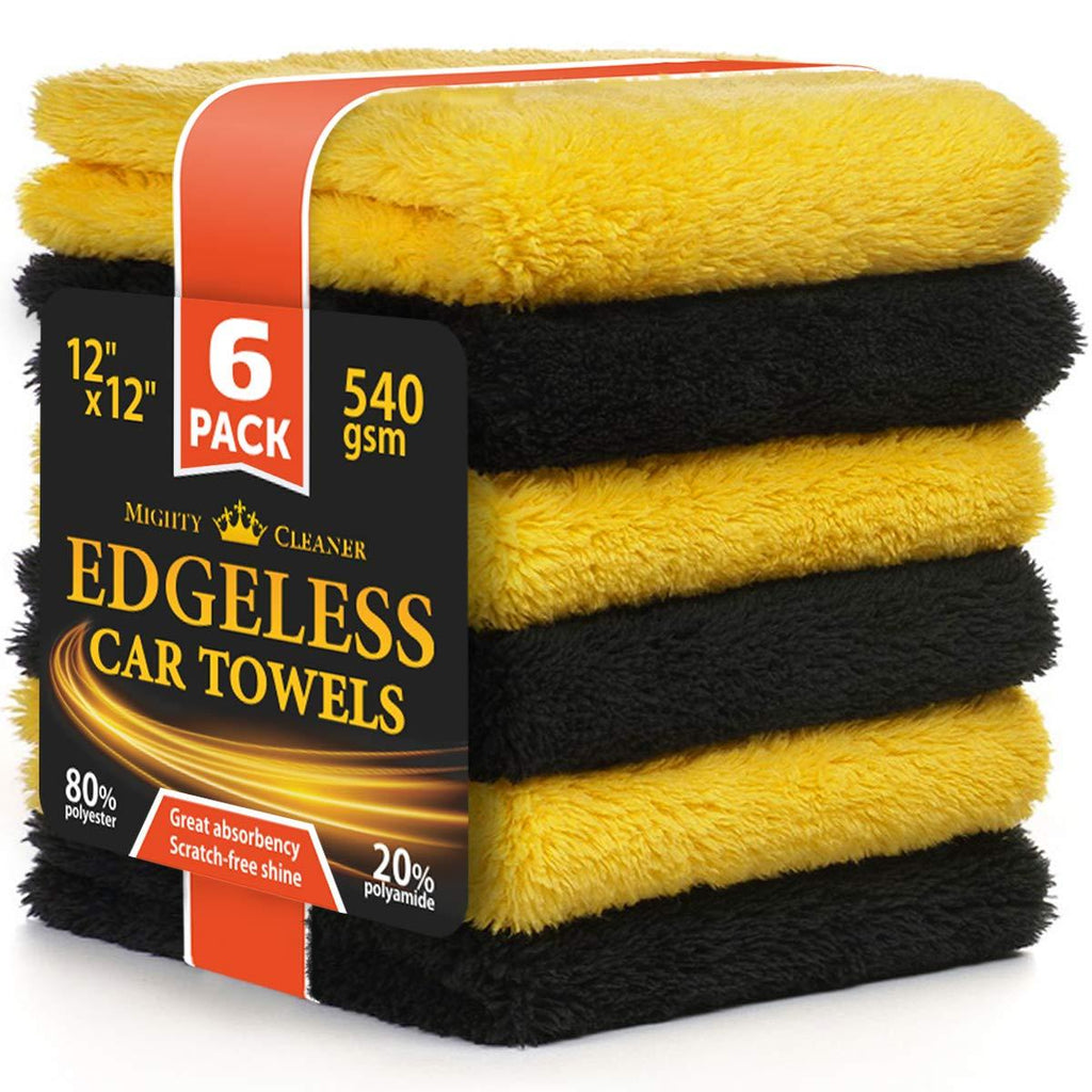  [AUSTRALIA] - Premium Microfiber Towels for Cars - 6 Pack - Thick Professional Microfiber Cleaning Cloth for Cars - 12”x12”