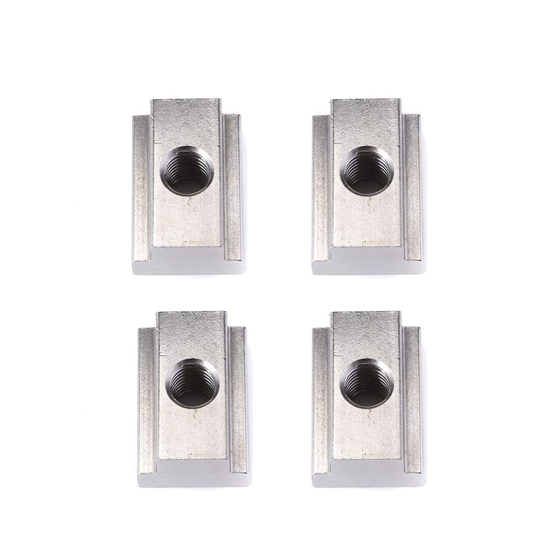  [AUSTRALIA] - T Slot Nuts for Toyota Bed Deck Rail, 4 PCS Stainless Steel Nuts for Tacoma & Tundra Cleats, Tie Downs and Accessories 3/8"-16 Thread 304 Steel