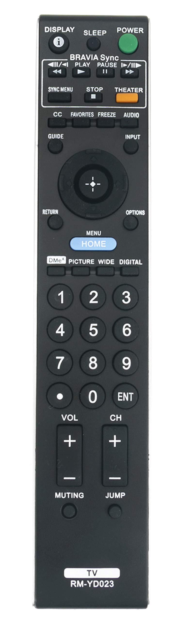 New RM-YD023 Replace Remote fit for Sony Bravia TV KDL-32VL140 KDL-32XBR6 KDL-37XBR6 KDL-40V4100 KDL-40V4150 KDL-40W4100 KDL-40WL140 KDL-42V4100 KDL-46V4100 KDL-46W4100 KDL-46W4150 KDL-46WL140 - LeoForward Australia