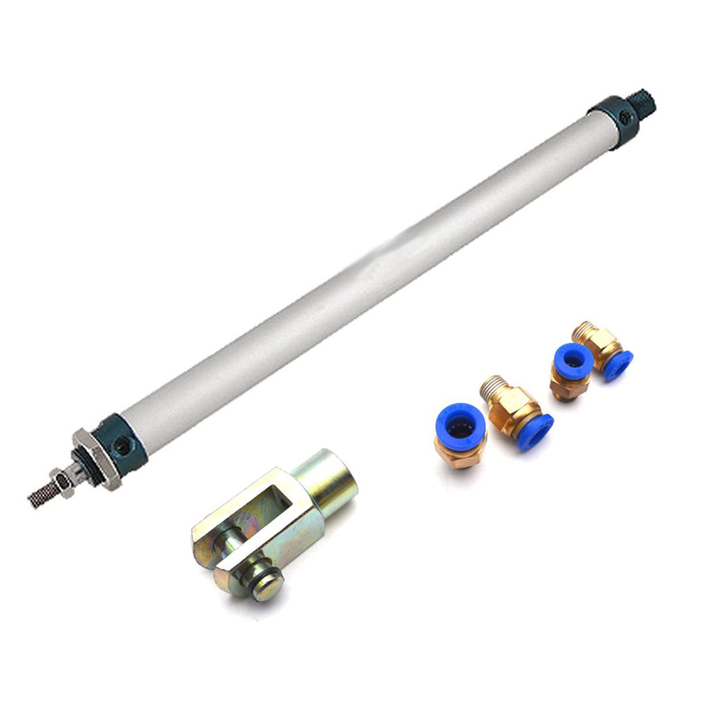 Sydien 20mm Bore 300mm Stroke Dual Acting Pneumatic Air Cylinder with Y Connector and 4Pcs Pneumatic Quick Fitting MAL20*300 - LeoForward Australia