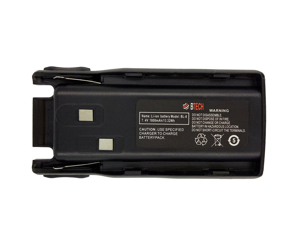 BTECH BL-8 1800mAh Li-ion OEM Replacement Battery Pack for BaoFeng and BTECH UV-82 Series Radios, Compatible with GMRS-V1, MURS-V1, UV-82HP, UV-82C BL-8 Li-ion Battery Pack - LeoForward Australia