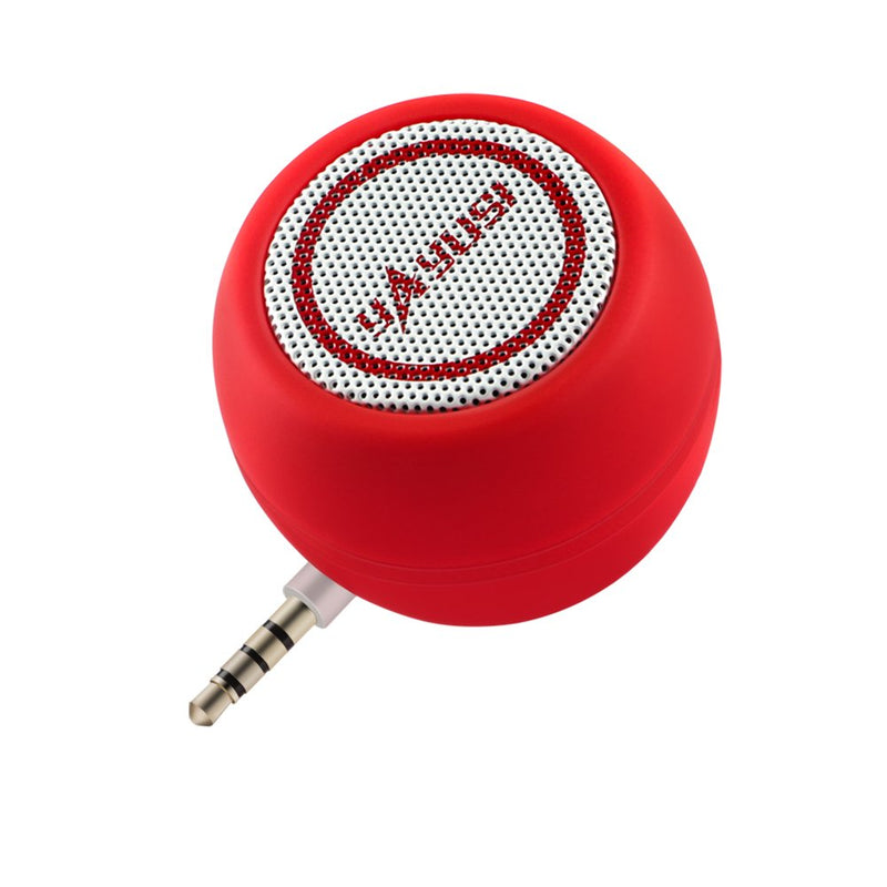  [AUSTRALIA] - Portable Mini Speaker for iPhone/iPad/iPod/Tablet, 3W Cellphone Speaker with 3.5mm Aux Input, Clear Loud Sound in Compact Golf Size Body (Passion Red)