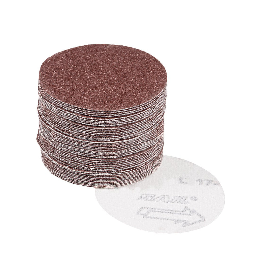  [AUSTRALIA] - uxcell 50Pcs 3 Inch Hook and Loop Sanding Disc 100 Grits Flocking Sandpaper for Random Orbit Sander Brown