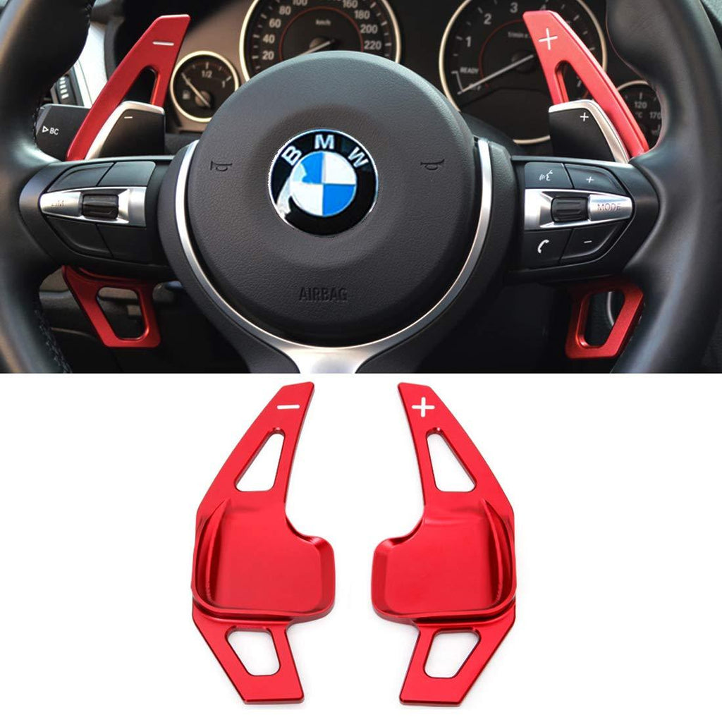  [AUSTRALIA] - For BMW Paddle Shifter Extensions,Jaronx Aluminum Metal Steering Wheel Paddle Shifter(Fits: BMW 2 3 4 X1 X2 X3 X4 X5 X6 series,F22 F23 F30 F31 F33 F34 F36 F32 F15 F16 F25 F26 F48 F39) -Red Red F Chassis