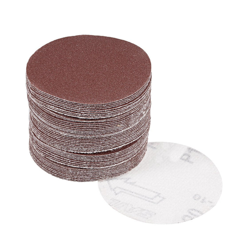  [AUSTRALIA] - uxcell 50Pcs 3 Inch Hook and Loop Sanding Disc 120 Grits Flocking Sandpaper for Random Orbit Sander Brown