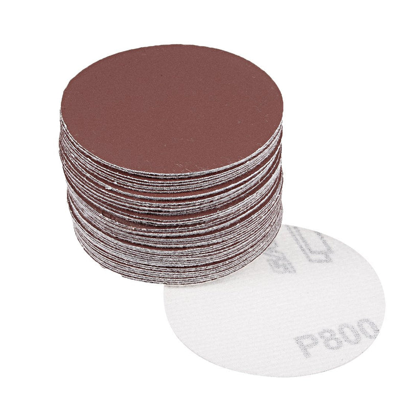  [AUSTRALIA] - uxcell 50Pcs 3 Inch Hook and Loop Sanding Disc 800 Grits Flocking Sandpaper for Random Orbit Sander Brown