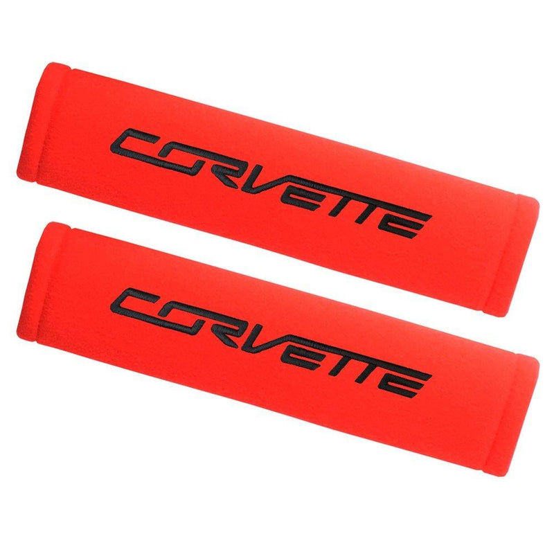 [AUSTRALIA] - C7 Corvette Seatbelt Harness Pads (Red w/Black) Red w/ Black