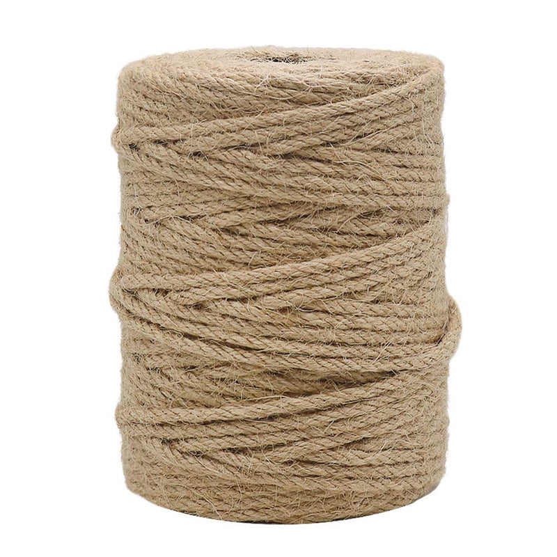  [AUSTRALIA] - Tenn Well 164 Feet 4mm Natural Jute Twine, Brown Twine Rope for Crafts, Gift Wrapping, Packing, Gardening Applications and Holiday Decorations