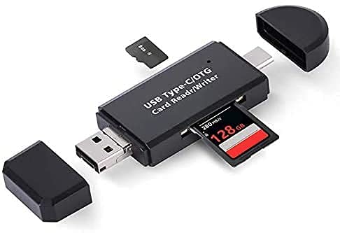 COCOCKA Micro SD Card Reader, 3-in-1 USB 2.0 Memory Card Reader OTG Adapter for PC/Laptop/Smart Phones/Tablets USB 2.0 black - LeoForward Australia