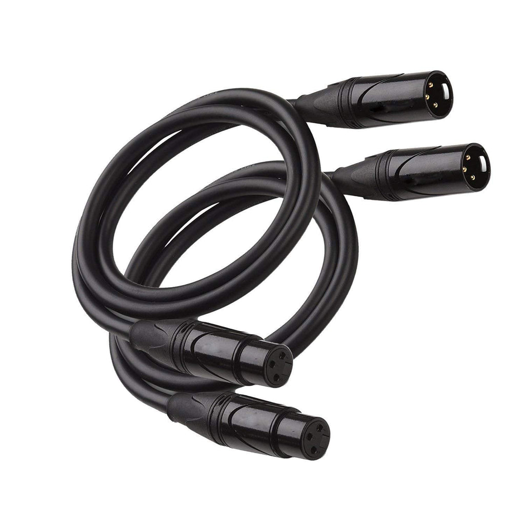  [AUSTRALIA] - TraderPlus 2 Pack 6 ft XLR Male to Female Microphone Cable