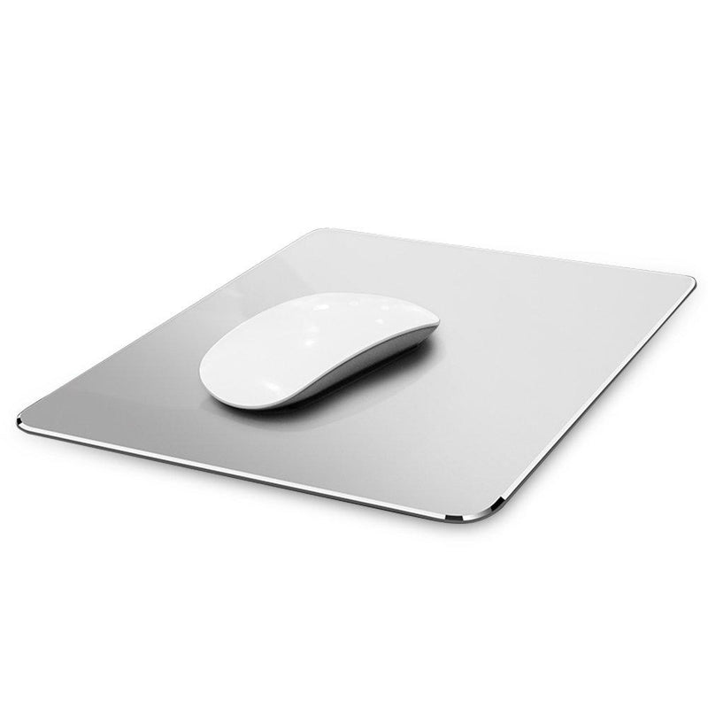 Hard Silver Metal Aluminum Mouse Pad Mat Smooth Magic Ultra Thin Double Side Mouse Mat Waterproof Fast and Accurate Control for Gaming and Office(Small 9.05X7.08 Inch) Small - LeoForward Australia