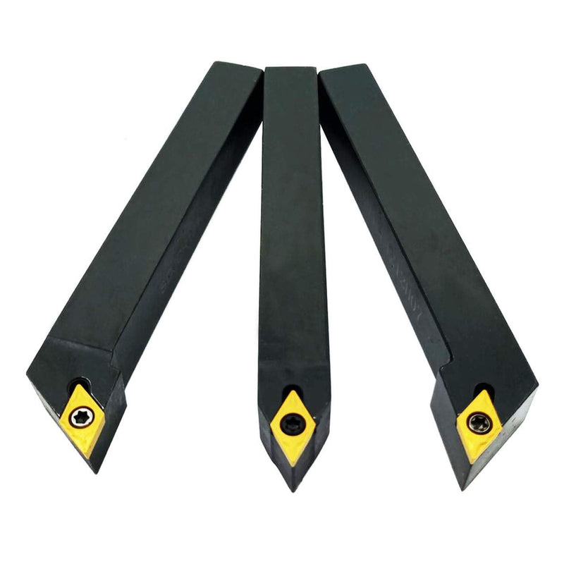  [AUSTRALIA] - ASZLBYM 3PCS 1/2" CNC Lathe Carbide Turning Tools Indexable Holder Set SDNCN1212H07 + SDJCL1212H07 + SDJCR1212H07 with 3PCS DCMT21.51 Indexable Carbide Turning Insert