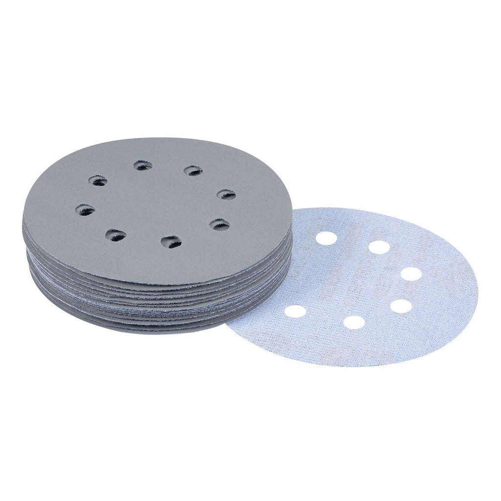  [AUSTRALIA] - uxcell 20Pcs 5 Inch 8 Hole Hook and Loop Sanding Disc 3000 Grit Flocking Sandpaper Random Orbital Sander Paper