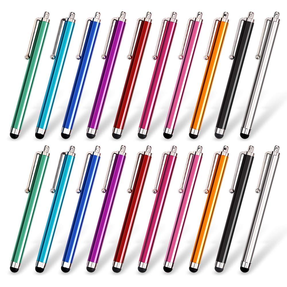 homEdge Stylus Set of 20 Pack, Universal Capacitive Touch Screen Stylus Compatible with iPad, iPhone, Samsung, Kindle Touch, Compatible with All Device with Capacitive Touch Screen – 10 Color - LeoForward Australia
