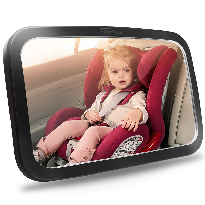 Shynerk Baby Car Mirror, Safety Car Seat Mirror for Rear Facing Infant with Wide Crystal Clear View, Shatterproof, Fully Assembled, Crash Tested and Certified - LeoForward Australia