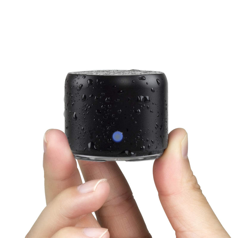  [AUSTRALIA] - Travel Case Packed, EWA A106 Pro Portable Bluetooth Speaker with Custom Bass Radiator, Brief Design, IP67 Waterproof, Perfect Mini Speaker for Shower, Room, Bike, Car (Black) Black