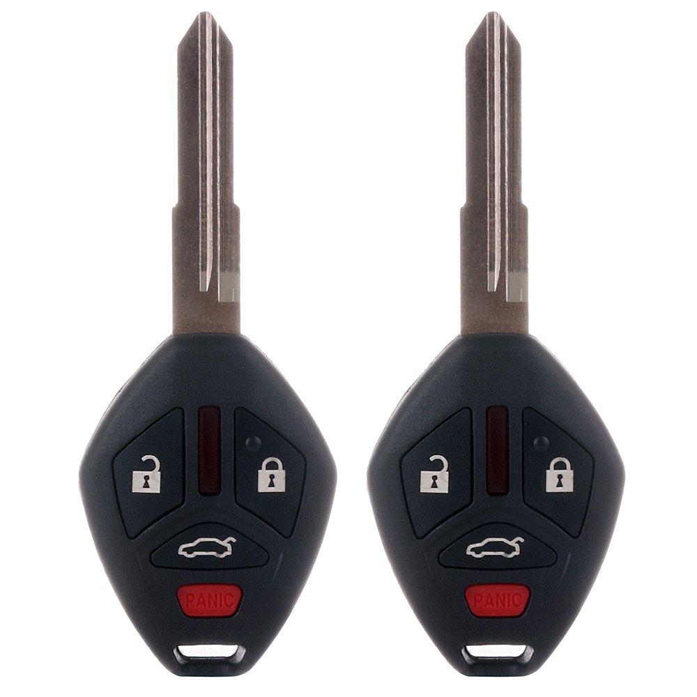  [AUSTRALIA] - SCITOO 2PCS Uncut Keyless Entry Remote Key Fob 4 Button Replacement fit Mitsubishi Eclipse/Galant 07-2012 OUCG8D-620M-A * 2 pcs