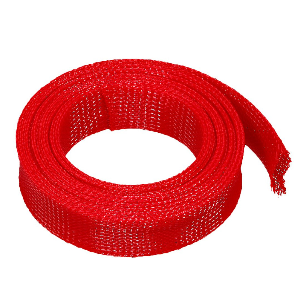  [AUSTRALIA] - uxcell Expandable Sleeving, 30mm Dia 10ft Cable Sleeve, Red