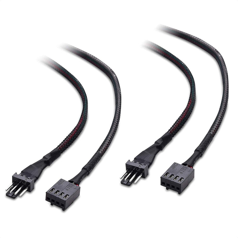  [AUSTRALIA] - Cable Matters 2-Pack PWM 4 Pin Fan Extension Cable - 12 Inches