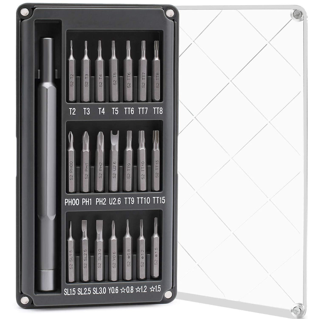  [AUSTRALIA] - Precision Screwdriver Set with 21 Bits,Electronics Repair Mini Tool Kit, Small Magnetic Torx Screwdriver Set Fixing Most Electronics as iPhone, MacBook, Watches, Laptop, Camera (21 in 1) 21 in 1